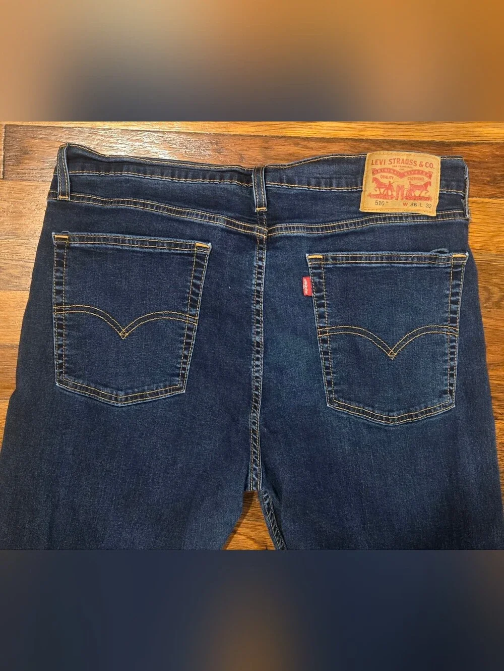 Levi’s 510 Skinny Fit Men’s Jeans 36x32 Dark Wash Stretch Denim